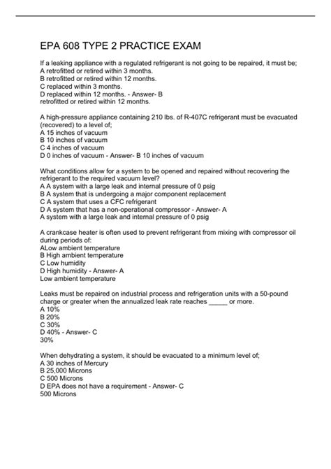 epa 608 type 2 practice test.